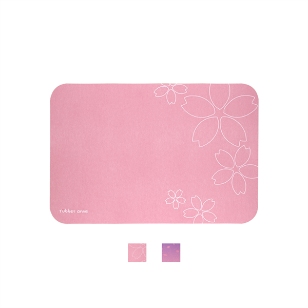【居家墊品】10秒頂吸_軟式珪藻土吸水地墊_櫻花系列