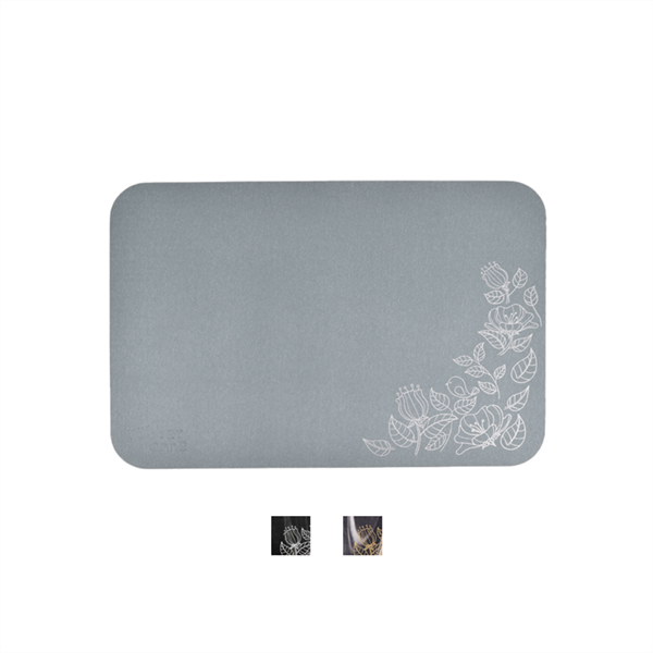 【居家墊品】10秒頂吸_軟式珪藻土吸水地墊_雕花